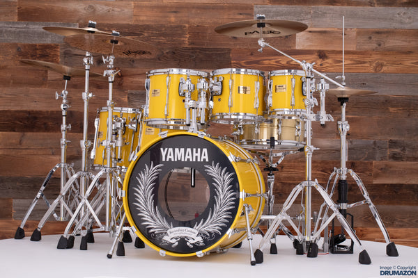 YAMAHA RECORDING CUSTOM (9000) 20TH ANNIVERSARY 6 PIECE DRUM KIT, MELLOW  YELLOW (PRE-LOVED)