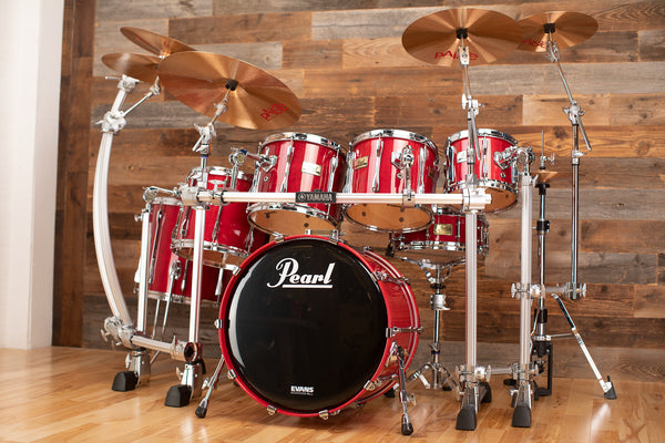 PEARL BLX PRESTIGE STUDIO 6 PIECE DRUM KIT, SEQUOIA RED LACQUER, CIRCA –  Drumazon