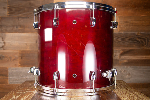 YAMAHA 16 X 15 MAPLE CUSTOM ABSOLUTE FLOOR TOM, CHERRY WOOD (PRE-LOVED)