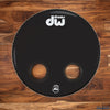 DW 22" BLACK BASS DRUM LOGO HEAD  / PRE-LOVED