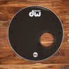 DW 22" BLACK BASS DRUM LOGO HEAD  / PRE-LOVED