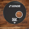 SONOR 22" SQ2 P3 EBONY BASS DRUM LOGO HEAD  / PRE-LOVED