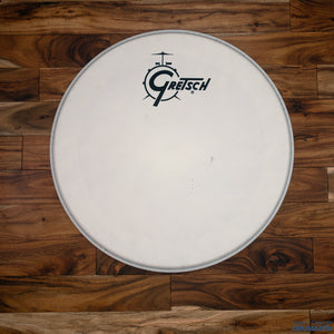 GRETSCH 20" COATED WHITE BASS DRUM LOGO HEAD  / PRE-LOVED