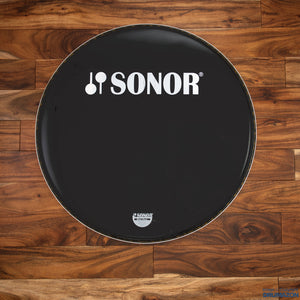 SONOR 20" BLACK POWER BASS DRUM LOGO HEAD  / PRE-LOVED