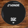 SONOR 24" SQ2 REMO P3 EBONY BASS DRUM LOGO HEAD