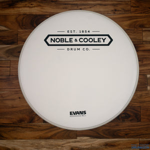 NOBLE & COOLEY 20" REMO P3 SMOOTH WHITE BASS DRUM LOGO HEAD