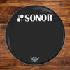 SONOR 20" REMO P3 EBONY BASS DRUM LOGO HEAD