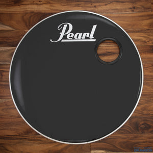 PEARL 22" BLACK BASS DRUM LOGO HEAD / PRE-LOVED