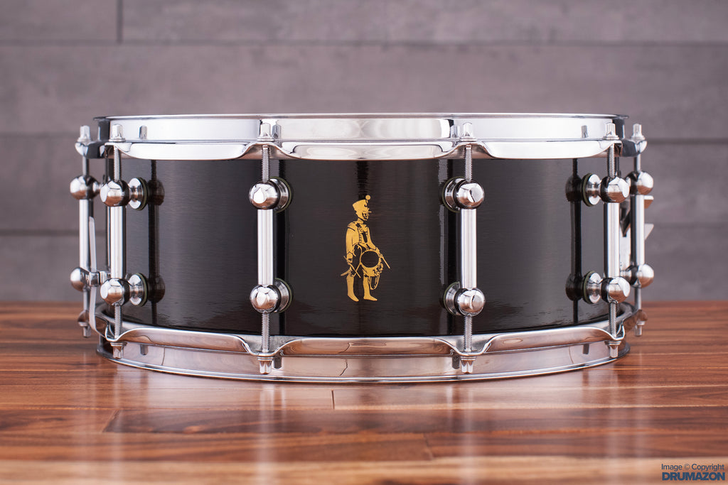 BRADY 14 X 5.5 JARRAH PLY SNARE DRUM BLACK SILKY OAK LACQUER