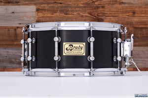 BRADY 14 X 6.5 JARRAH PLY SNARE DRUM MATTE BLACK (1990 PRE-LOVED)