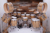 BRITISH DRUM COMPANY LEGEND SE SPECIAL EDITION, 17 PIECE DRUM KIT, SPALTED BEECH, (PRE-LOVED)