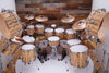 BRITISH DRUM COMPANY LEGEND SE SPECIAL EDITION, 17 PIECE DRUM KIT, SPALTED BEECH, (PRE-LOVED)