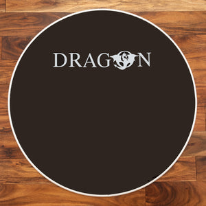 DRAGON 22" RESONANT BLACK BASS DRUM LOGO HEAD