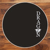 DRAGON 22" RESONANT BLACK BASS DRUM LOGO HEAD