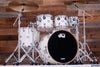 DW (DRUM WORKSHOP) DESIGN SERIES 5 PIECE DRUM KIT, SATIN WHITE, (PRE-LOVED)