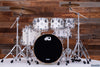 DW (DRUM WORKSHOP) DESIGN SERIES 5 PIECE DRUM KIT, SATIN WHITE, (PRE-LOVED)