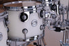 DW (DRUM WORKSHOP) DESIGN SERIES 5 PIECE DRUM KIT, SATIN WHITE, (PRE-LOVED)