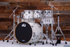 DW (DRUM WORKSHOP) DESIGN SERIES 5 PIECE DRUM KIT, SATIN WHITE, (PRE-LOVED)