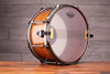 EVETTS 12 X 7 JARRAH SNARE DRUM, SMOKED FIGURED TASMANIAN OAK GLOSS