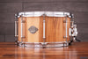 EVETTS 13 X 7 JARRAH SNARE DRUM, VERTICAL OLIVE ASH SMOOTH SATIN VENEER