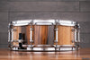 EVETTS 14 X 5 TASMANIAN BLACKWOOD SNARE DRUM, BLACKHEART SASSAFRAS VERTICAL GLOSS VENEER