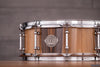 EVETTS 14 X 5 TASMANIAN BLACKWOOD SNARE DRUM, BLACKHEART SASSAFRAS VERTICAL GLOSS VENEER