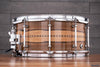 EVETTS 14 X 6.5 JARRAH SNARE DRUM, BLACKHEART SASSAFRAS GLOSS WITH INLAY