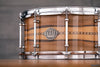 EVETTS 14 X 6.5 JARRAH SNARE DRUM, BLACKHEART SASSAFRAS GLOSS WITH INLAY