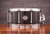 EVETTS 14 X 6.5 JARRAH SNARE DRUM, WILD MACASSAR SMOOTH SATIN VENEER