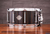 EVETTS 14 X 6.5 JARRAH SNARE DRUM, WILD MACASSAR SMOOTH SATIN VENEER