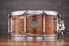 EVETTS 14 X 6.5 SPOTTED GUM SNARE DRUM, BLACKHEART SASSAFRAS GLOSS WITH INLAY