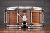 EVETTS 14 X 6.5 SPOTTED GUM SNARE DRUM, BLACKHEART SASSAFRAS GLOSS WITH INLAY