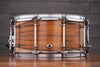 EVETTS 14 X 6.5 SPOTTED GUM SNARE DRUM, BLACKHEART SASSAFRAS GLOSS WITH INLAY