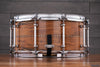 EVETTS 14 X 6.5 SPOTTED GUM SNARE DRUM, BLACKHEART SASSAFRAS GLOSS WITH INLAY