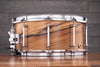 EVETTS 14 X 6.5 SPOTTED GUM SNARE DRUM, BLACKHEART SASSAFRAS SMOOTH SATIN VENEER