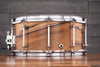 EVETTS 14 X 6.5 SPOTTED GUM SNARE DRUM, BLACKHEART SASSAFRAS SMOOTH SATIN VENEER