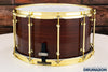 EVETTS 14 X 8 JARRAH SNARE DRUM, JARRAH HIGH GLOSS, GOLD FITTINGS (PRE-LOVED)