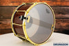 EVETTS 14 X 8 JARRAH SNARE DRUM, JARRAH HIGH GLOSS, GOLD FITTINGS (PRE-LOVED)