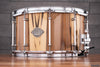 EVETTS 14 X 8 SPOTTED GUM SNARE DRUM, VERTICAL BLACKHEART SASSAFRAS GLOSS