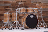 EVETTS JARRAH SHELL 6 PIECE DRUM KIT, BLACKHEART SASSAFRAS SMOOTH SATIN VENEER