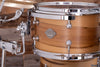 EVETTS JARRAH SHELL 6 PIECE DRUM KIT, BLACKHEART SASSAFRAS SMOOTH SATIN VENEER