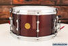 GRETSCH 13 X 7 NEW CLASSIC 10 PLY MAPLE SNARE DRUM, BURGUNDY SPARKLE (PRE-LOVED)