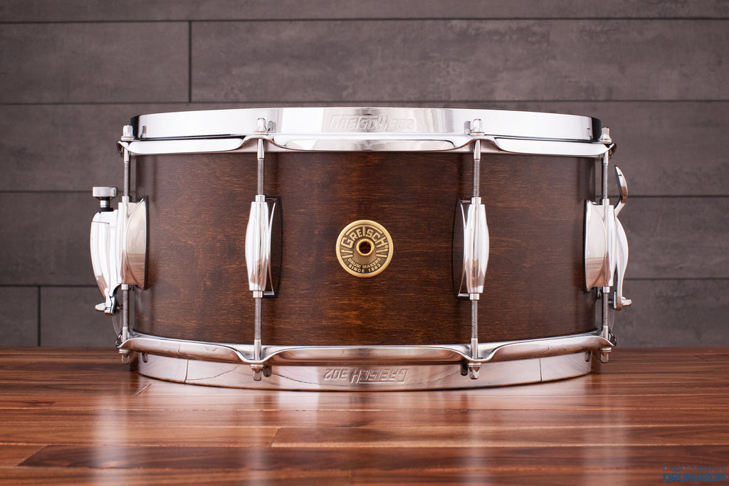 GRETSCH 14 X 6.5 BROADKASTER SNARE DRUM, SATIN WALNUT