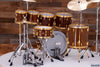 GRETSCH CENTENNIAL DRUM KIT, 7 PIECES, NO.79, CARPATHIAN ELM BURR, GOLD FITTINGS (PRE-LOVED)