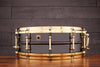 LUDWIG 14 X 5 LB416BT BLACK BEAUTY SNARE DRUM, BRASS SHELL, BRASS FITTINGS