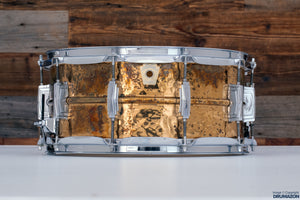 LUDWIG 14 X 6.5 LB552K HAMMERED BRONZE PHONIC SNARE DRUM (PRE-LOVED)