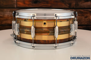 LUDWIG 14 X 6.5 LB552RS LTD. EDITION STRIPED BRONZE SNARE DRUM