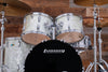 LUDWIG CLASSIC BIG BEAT 1976 WHITE MARINE PEARL 4 PIECE DRUM KIT (PRE-LOVED)