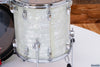 LUDWIG CLASSIC BIG BEAT 1976 WHITE MARINE PEARL 4 PIECE DRUM KIT (PRE-LOVED)