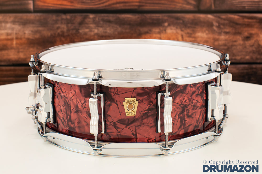 LUDWIG 14 X 5 CLASSIC MAPLE SNARE DRUM, BURGUNDY PEARL – Drumazon